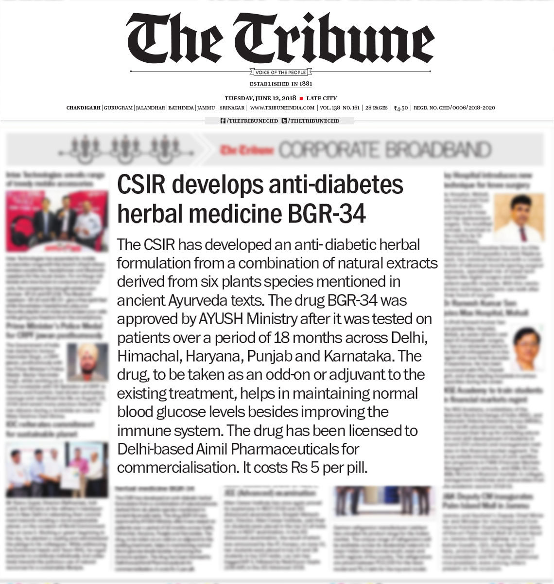 The tribune news